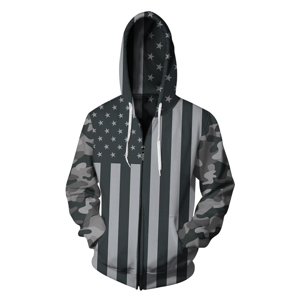 Explosive Chicken Ramen Digital Printing Fleece Zipper Hooded Sweatshirt Sports