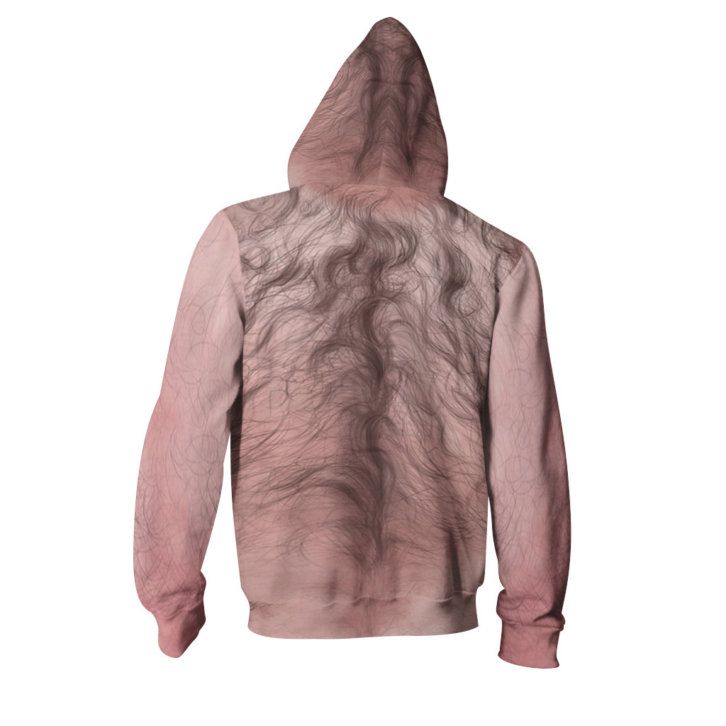 Explosive Chicken Ramen Digital Printing Fleece Zipper Hooded Sweatshirt Sports
