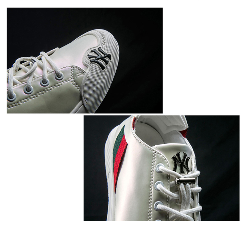 Fashion Embroidered Sneakers Men's Luxury Flat Mirrors Casual Shoes Shiny Glitter Shoes Mens