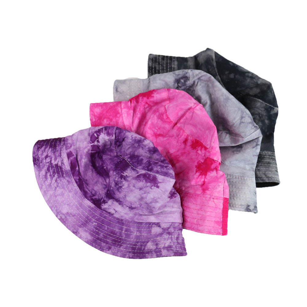Street Style Double-Sided Gradient Color Fisherman Hat Hip-hop Street Dance Hat Tie-dye Basin Hat