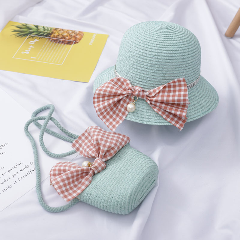 Small Fresh Bag Child Sun Hat, Girl Summer Beach Hat, Wave Straw Hat, Sun Hat, Children&apos;s Hat