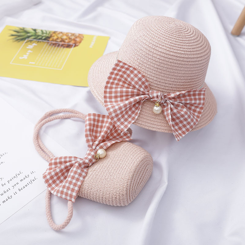 Small Fresh Bag Child Sun Hat, Girl Summer Beach Hat, Wave Straw Hat, Sun Hat, Children&apos;s Hat