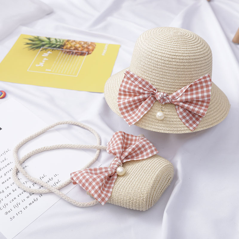 Small Fresh Bag Child Sun Hat, Girl Summer Beach Hat, Wave Straw Hat, Sun Hat, Children&apos;s Hat