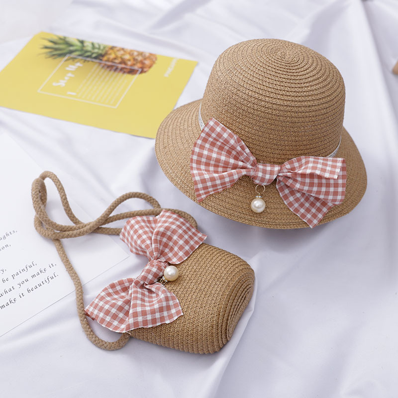 Small Fresh Bag Child Sun Hat, Girl Summer Beach Hat, Wave Straw Hat, Sun Hat, Children&apos;s Hat