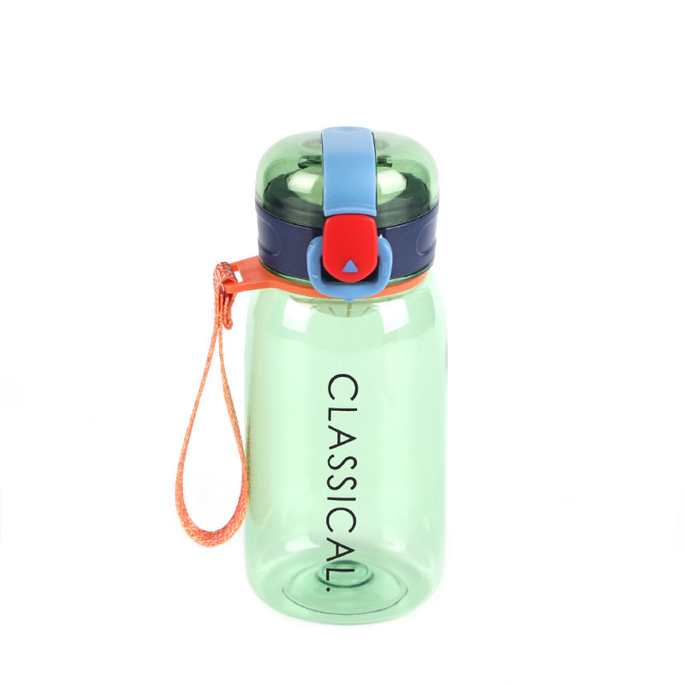 Simple Letters Portable Large-capacity Sports with Leak-proof Cover Space Cup Plastic Water Cup