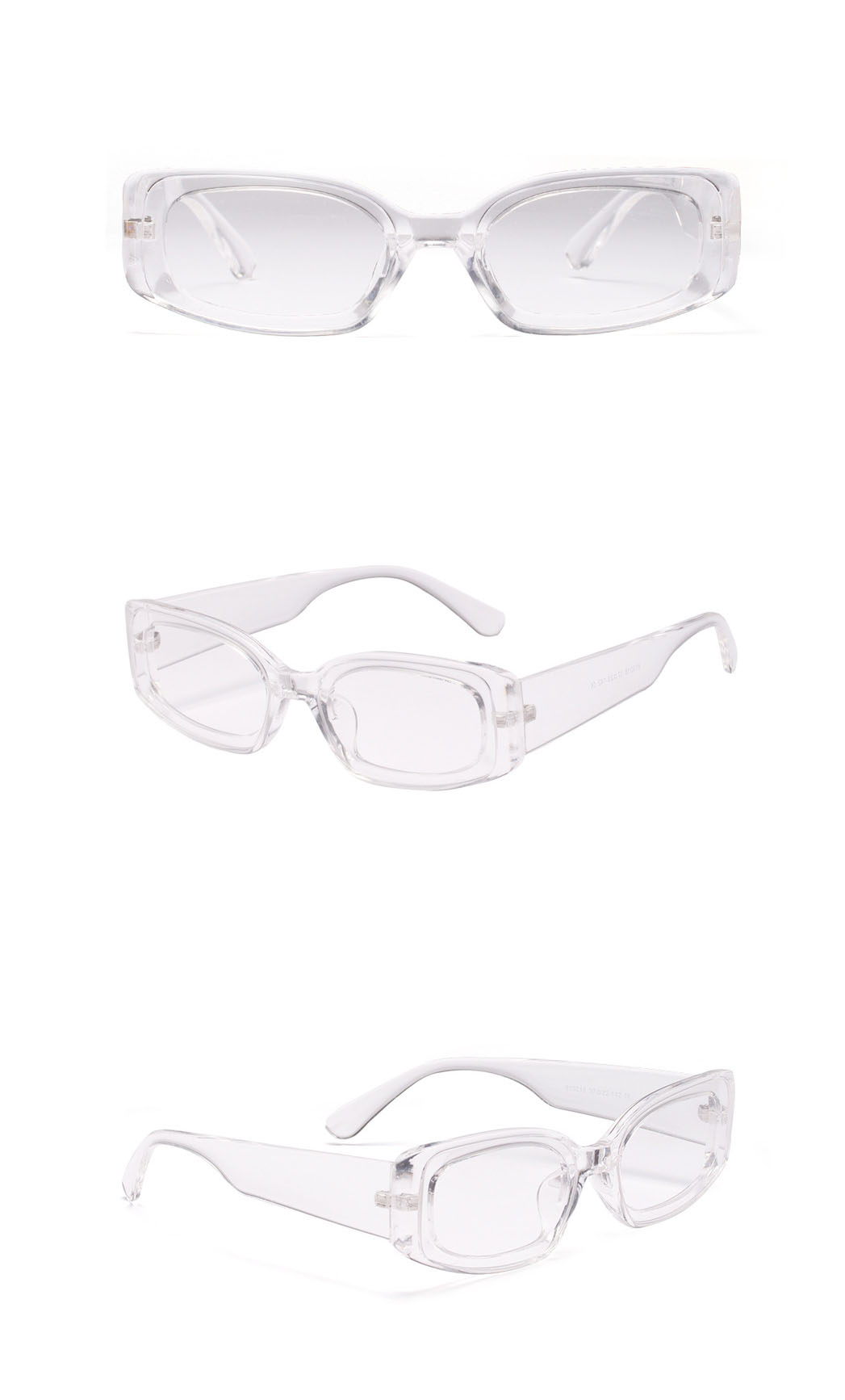 Candy Color Square Sunglasses Female Color (glasses + Box + Storage Bag + Cleaning Cloth)