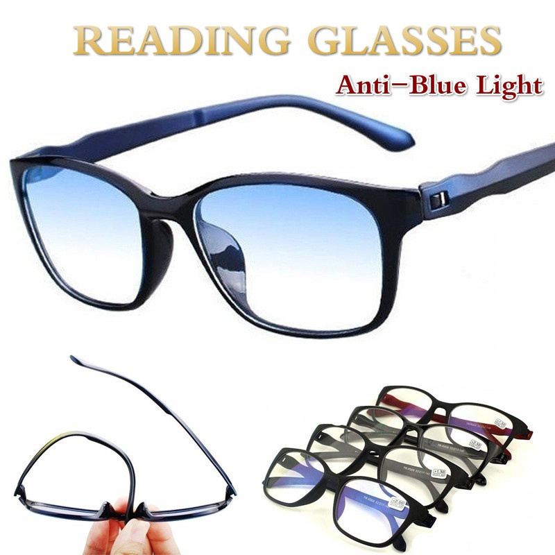 New Reading Glasses Men Anti Blue Presbyopic Eyeglasses Antifatigue Computer Eyewear