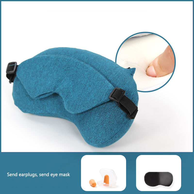 Eye Mask Neck Pillow Foam Particles U-shaped Memory Eye Mask Neck Pillow Carrying Belt