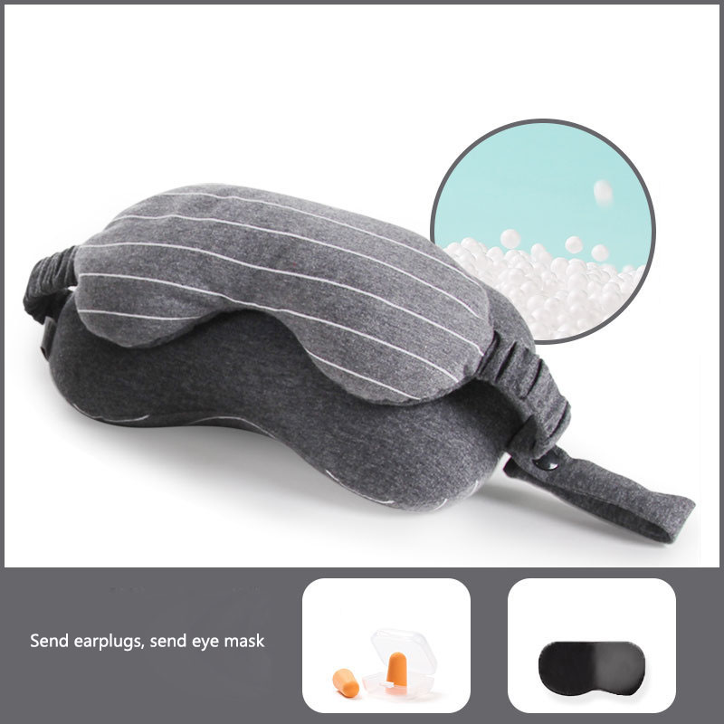 Eye Mask Neck Pillow Foam Particles U-shaped Memory Eye Mask Neck Pillow Carrying Belt