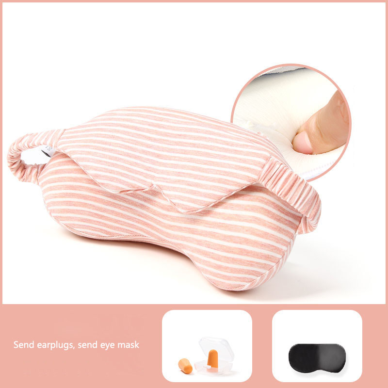 Eye Mask Neck Pillow Foam Particles U-shaped Memory Eye Mask Neck Pillow Carrying Belt