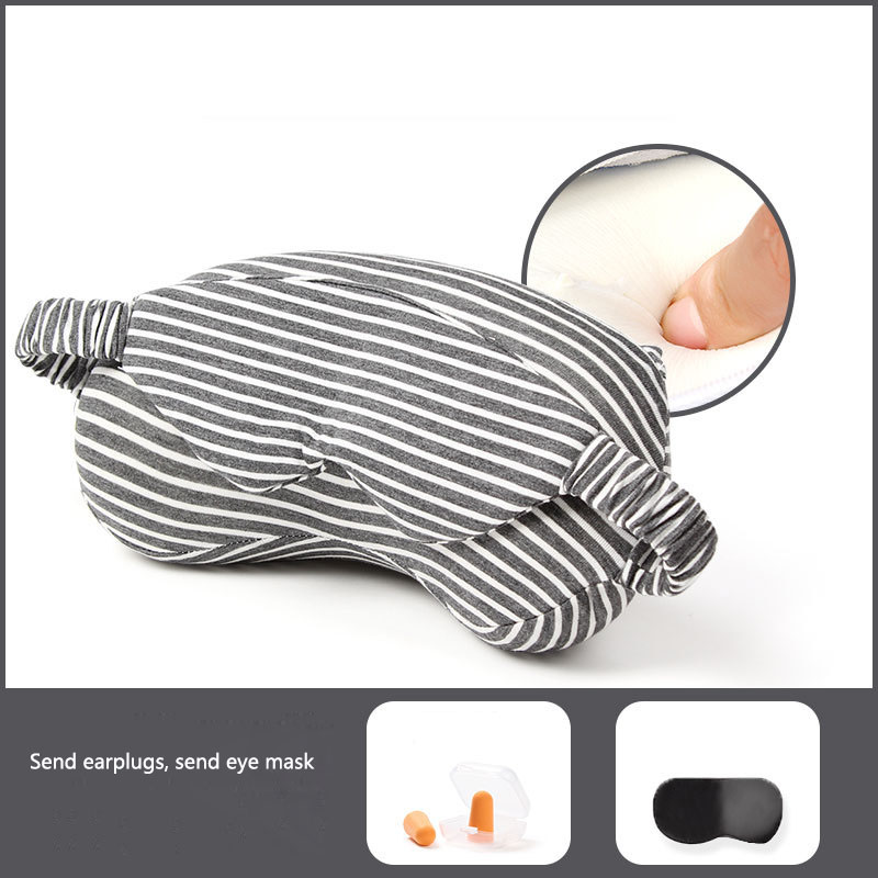 Eye Mask Neck Pillow Foam Particles U-shaped Memory Eye Mask Neck Pillow Carrying Belt