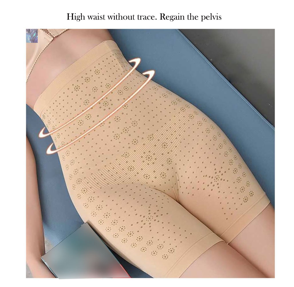 Seamless Abdomen Leggings Women's Shaping Waist Abdomen Pants Shaping Hip Safety Pants  45-80kg