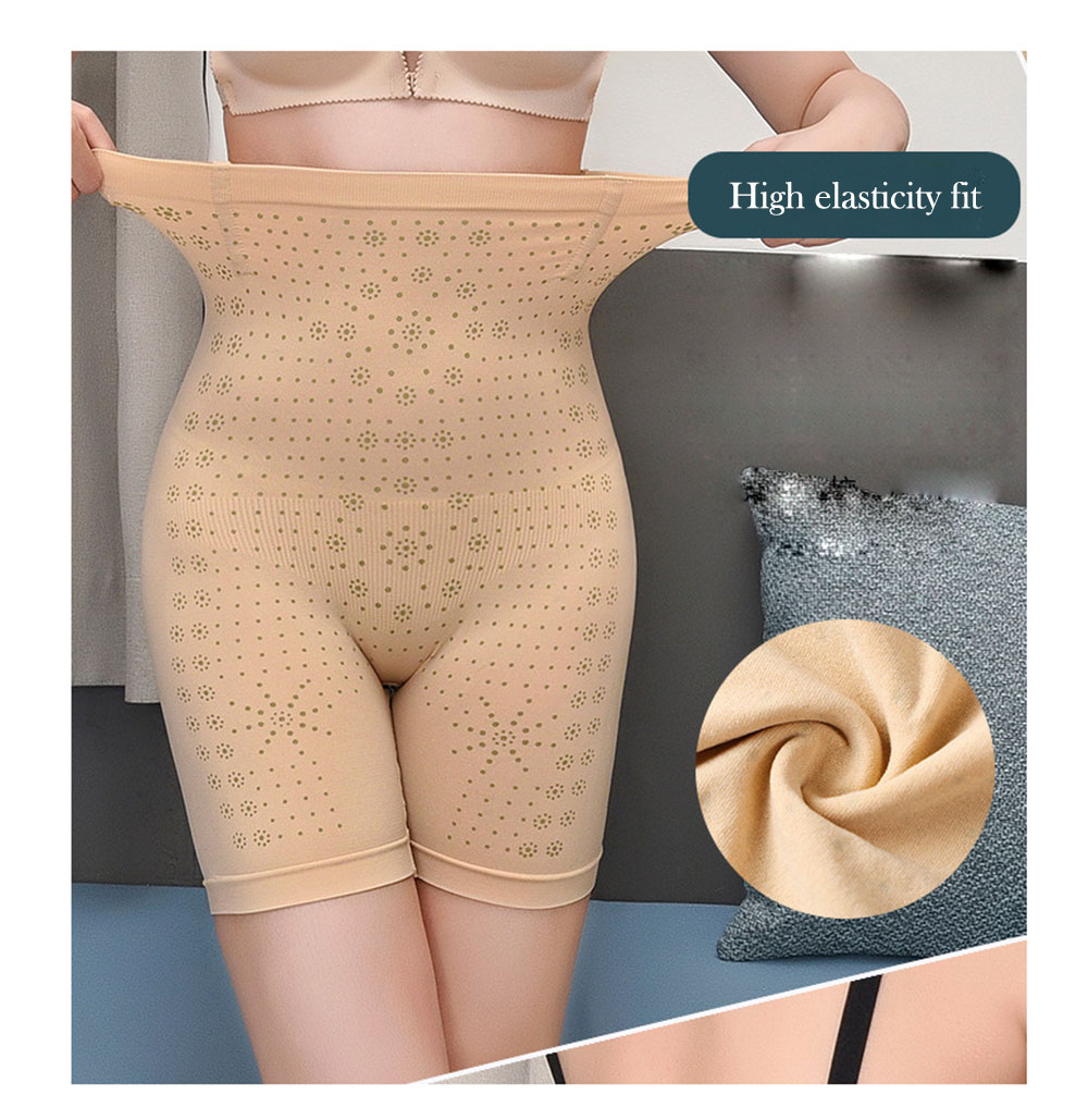 Seamless Abdomen Leggings Women's Shaping Waist Abdomen Pants Shaping Hip Safety Pants  45-80kg