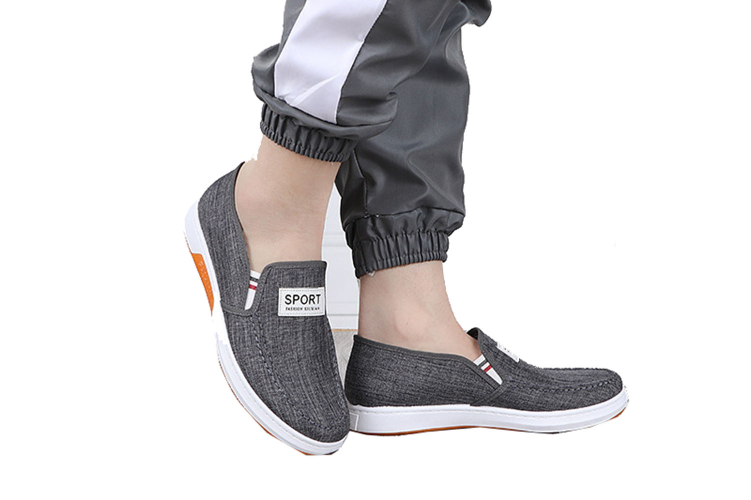 Middle-aged and Elderly Men's Cloth Shoes, Low-top Flat-bottom Casual Shoes  Size 44