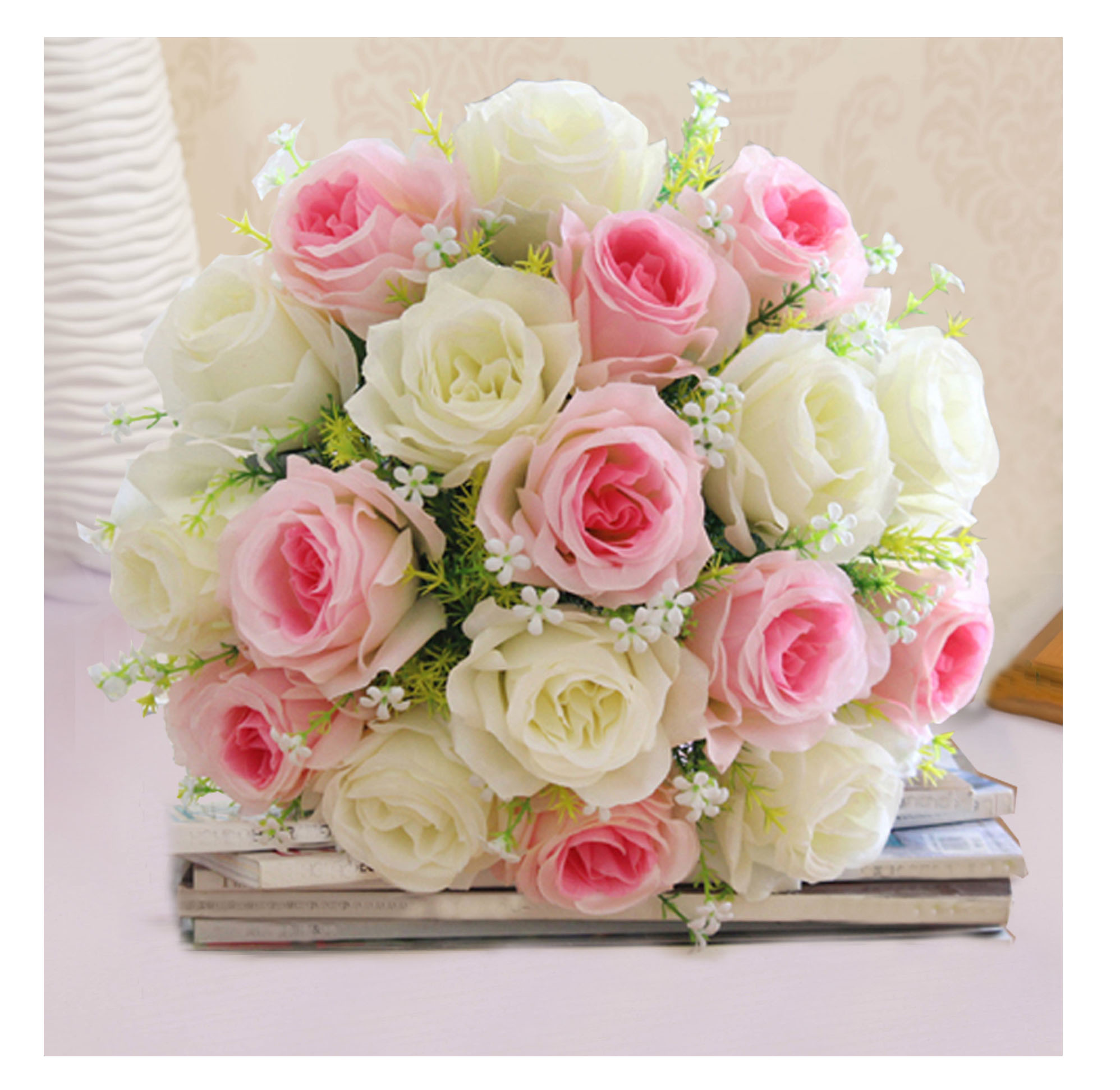 Artificial Roses Ornaments, Wedding Decorations, Silk Flowers, Rattan Artificial Flowers