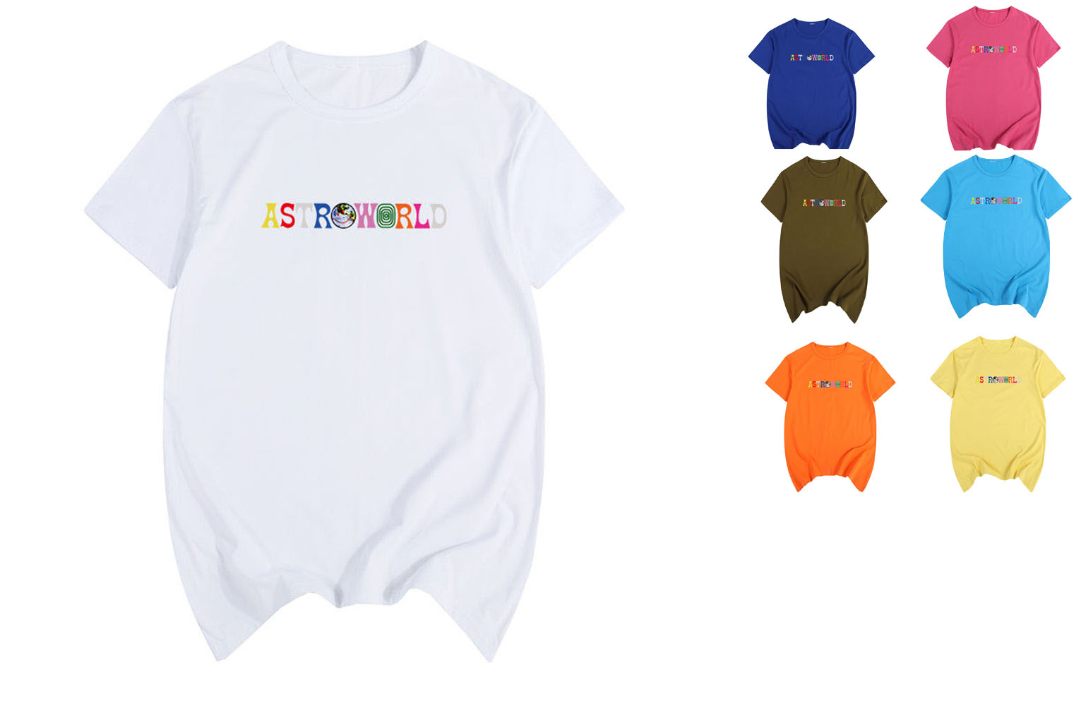 Printed T-shirt Explosive Casual T-shirt Multicolor Optional Loose Version Casual Short Sleeve