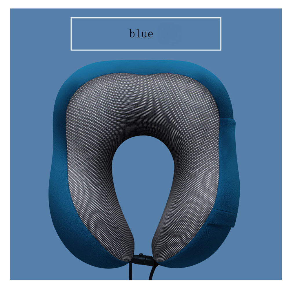 U-shaped Pillow Memory Foam Travel Neck Pillow Car and Airplane Nap, Magnetic Cloth U-shaped PilloW