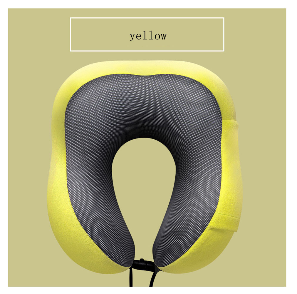 U-shaped Pillow Memory Foam Travel Neck Pillow Car and Airplane Nap, Magnetic Cloth U-shaped PilloW
