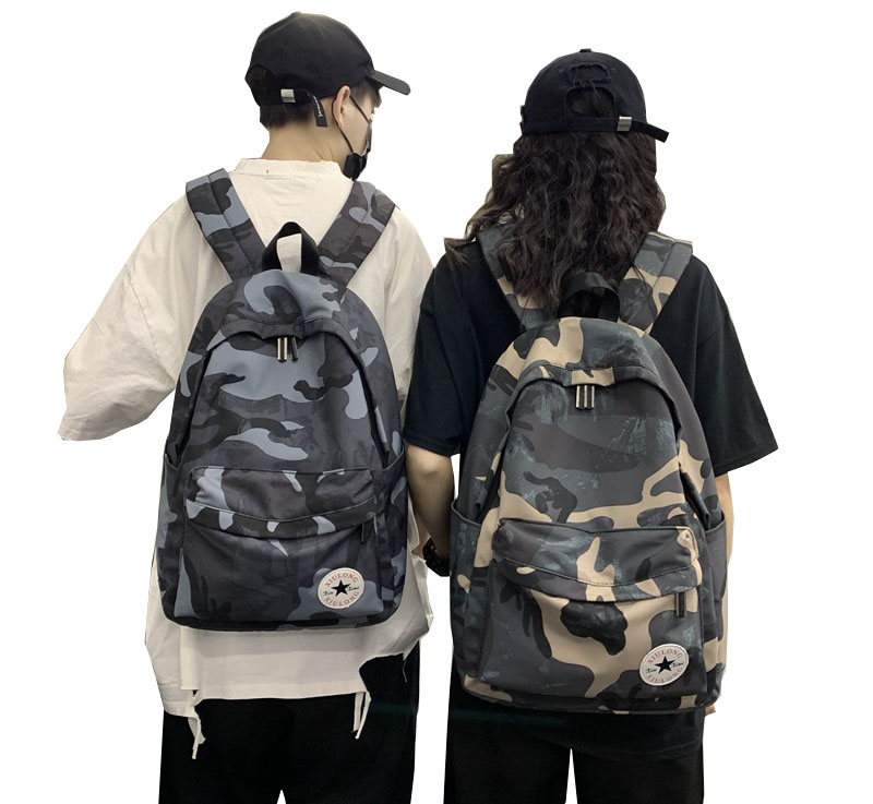 Camouflage Backpack Cool Student Backpack Multi-nylon Large Capacity Men and Women Couple Bag