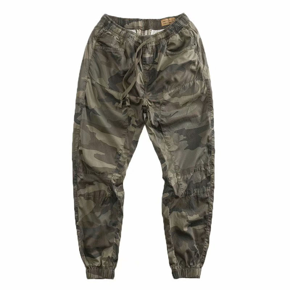 Men's Camouflage Pants Plus Velvet Thickening Tide Brand Autumn and Winter Trend Casual Trousers