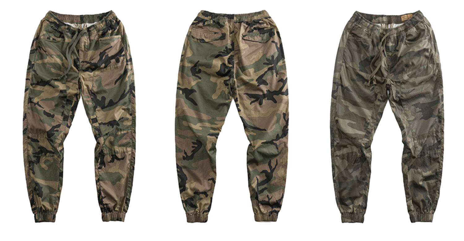 Men's Camouflage Pants Plus Velvet Thickening Tide Brand Autumn and Winter Trend Casual Trousers