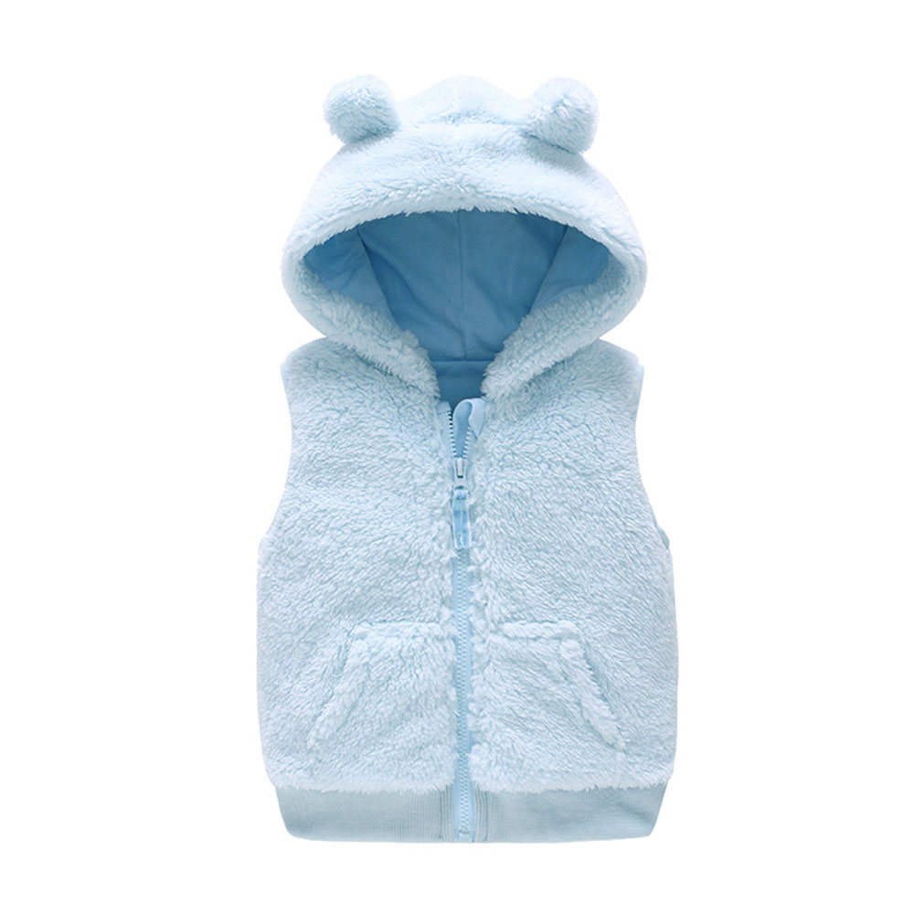 Newborn Clothes Children's Vest Autumn and Winter Baby Vest Hooded Jacket