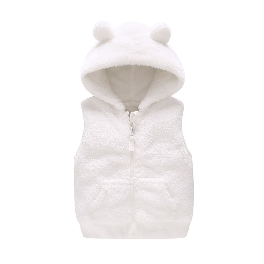 Newborn Clothes Children's Vest Autumn and Winter Baby Vest Hooded Jacket