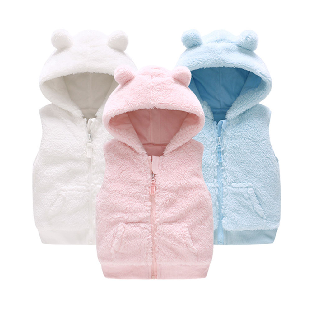 Newborn Clothes Children's Vest Autumn and Winter Baby Vest Hooded Jacket
