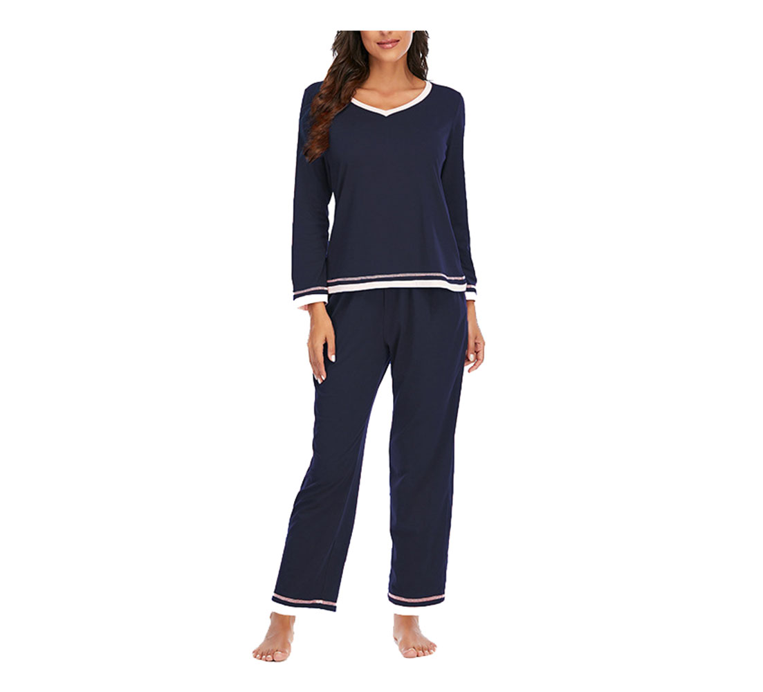 DCMINI Home Service Women Modal Pajamas Long Sleeve Suit Pajamas Women's Suit