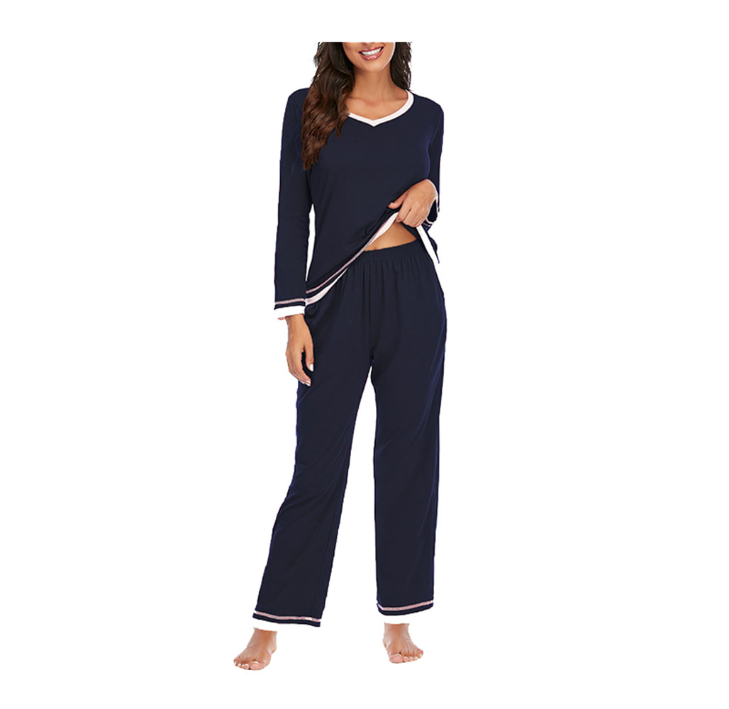 DCMINI Home Service Women Modal Pajamas Long Sleeve Suit Pajamas Women's Suit