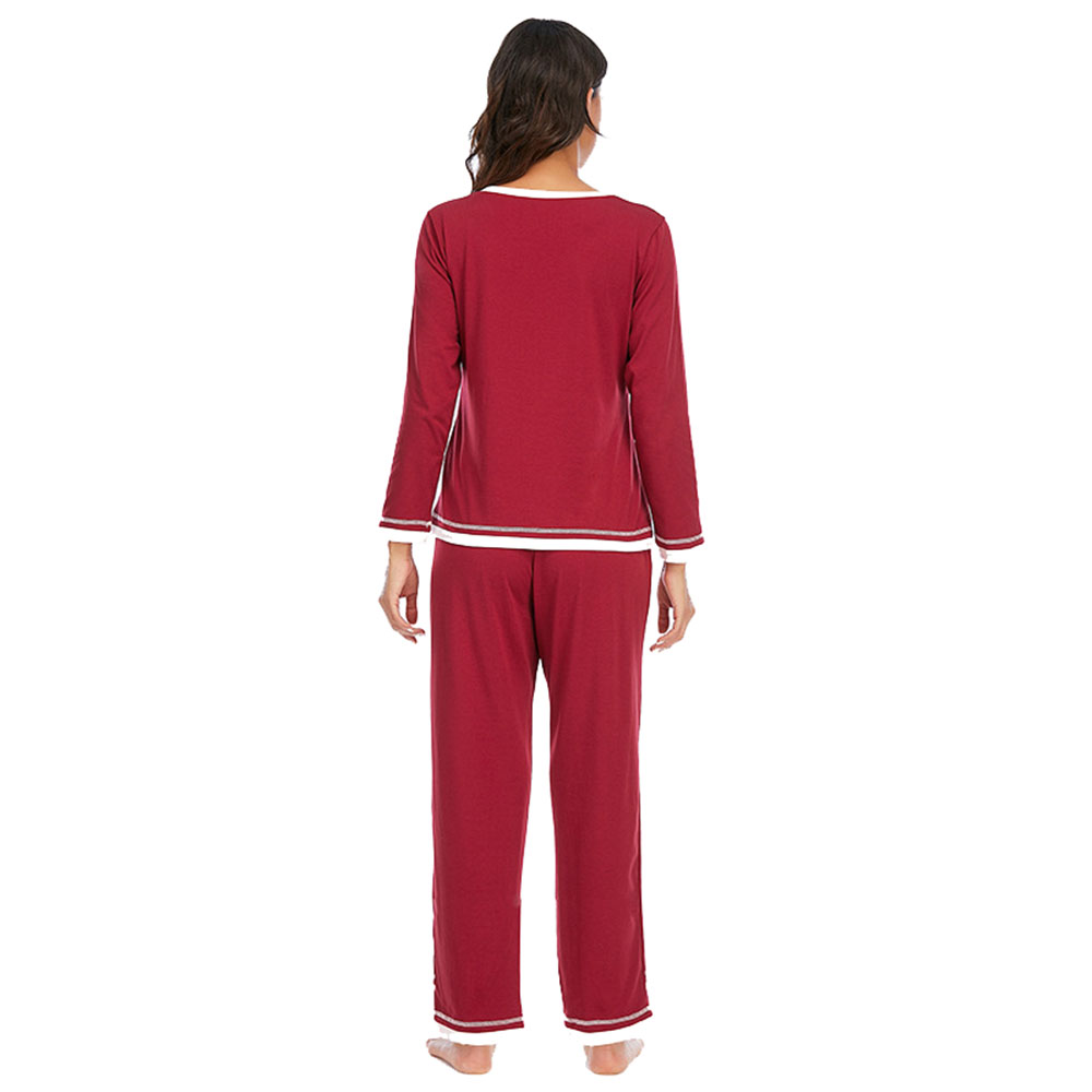 DCMINI Home Service Women Modal Pajamas Long Sleeve Suit Pajamas Women's Suit