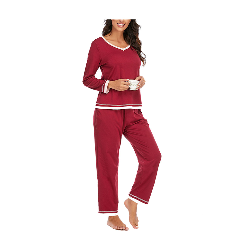 DCMINI Home Service Women Modal Pajamas Long Sleeve Suit Pajamas Women's Suit