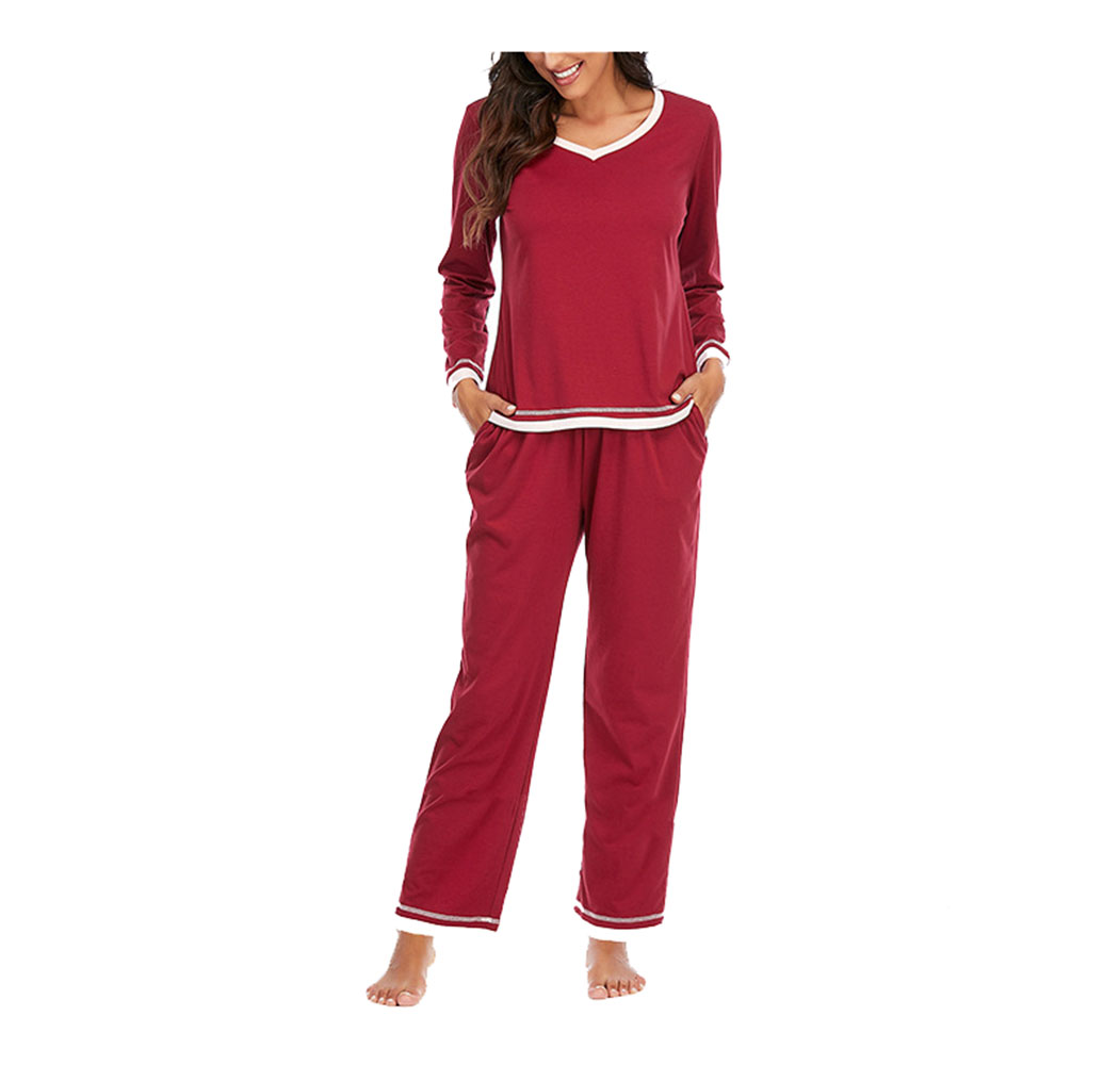 DCMINI Home Service Women Modal Pajamas Long Sleeve Suit Pajamas Women's Suit
