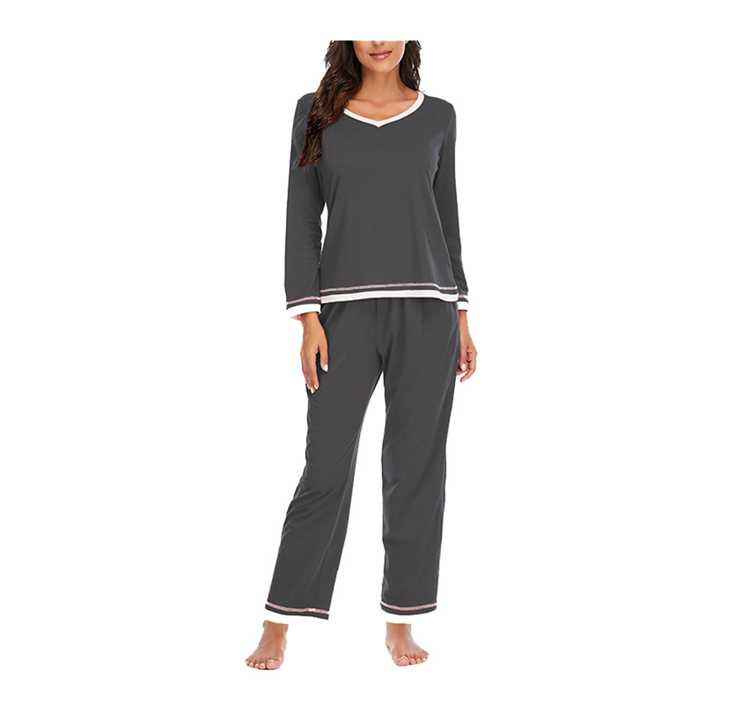 DCMINI Home Service Women Modal Pajamas Long Sleeve Suit Pajamas Women's Suit