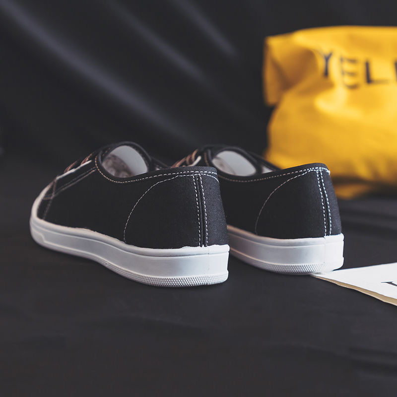 Elastic Band Canvas Shoes All-match Korean Style Flat Student Casual Shoes