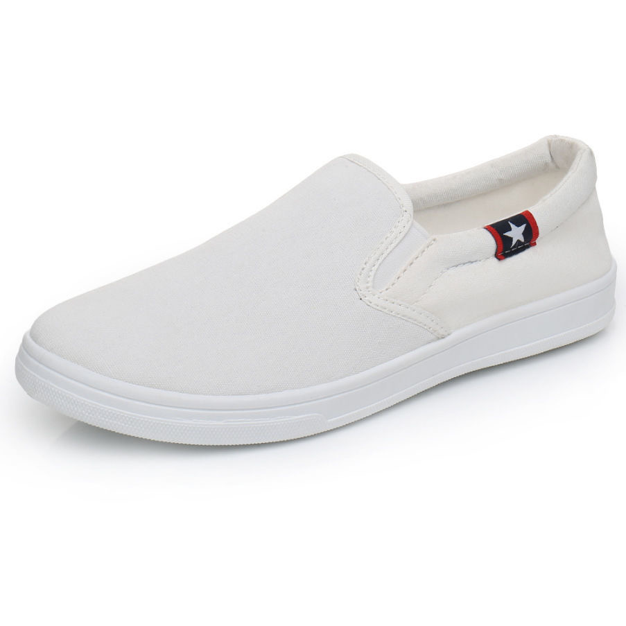 Men's Casual Cloth Shoes Breathable Canvas Shoes Student Flat Shoes