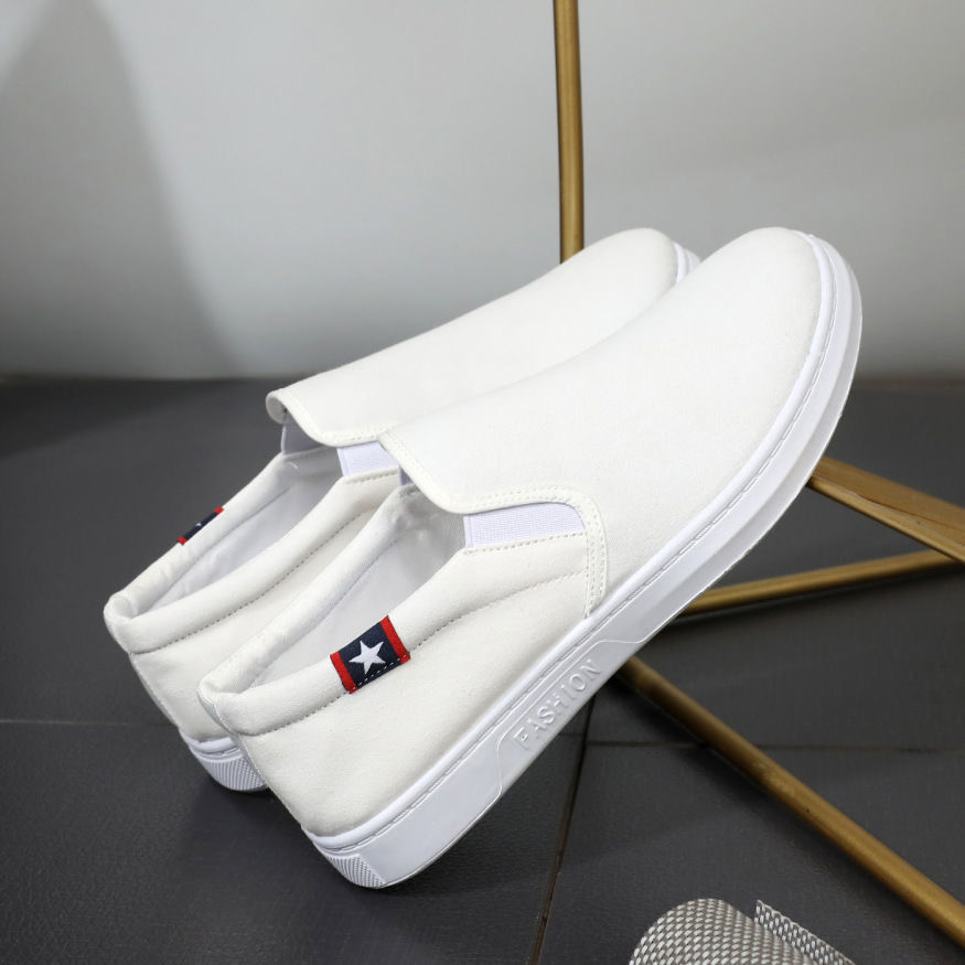 Men's Casual Cloth Shoes Breathable Canvas Shoes Student Flat Shoes