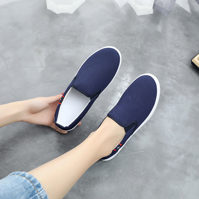 Women's Casual Cloth Shoes Breathable Canvas Shoes Student Flat Shoes