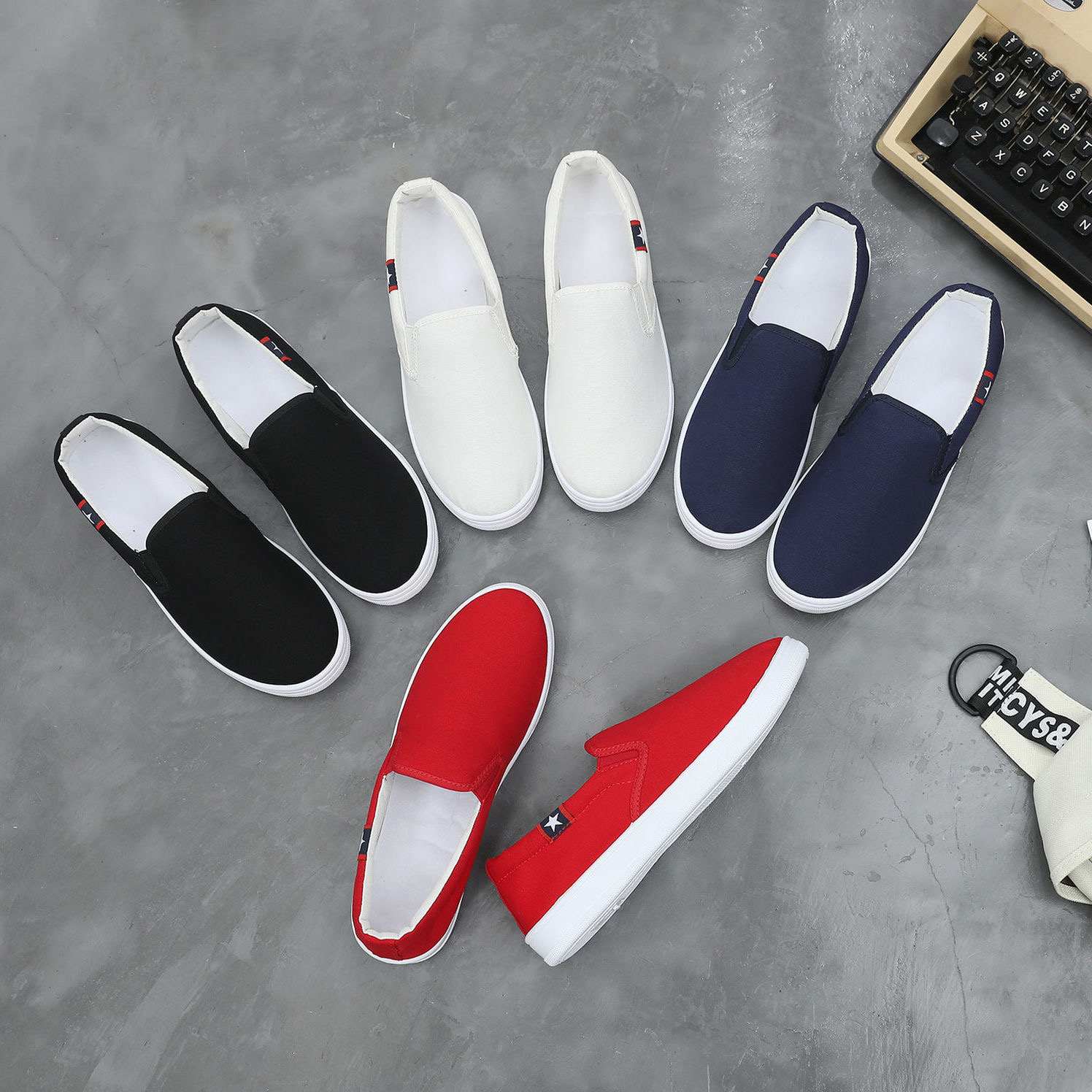 Women's Casual Cloth Shoes Breathable Canvas Shoes Student Flat Shoes