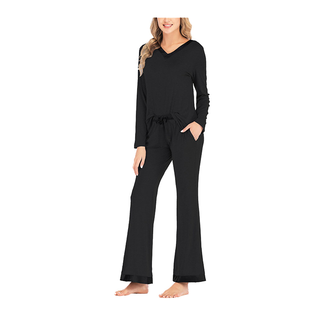 DCMINI New Shelves Women's Loose Home Wear Pajamas Women's Long Sleeve Two-piece Suit