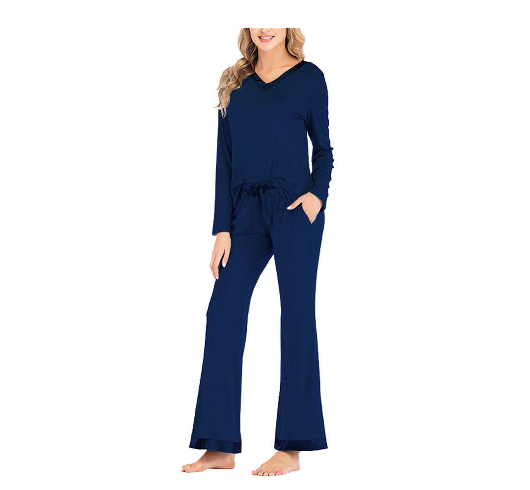 DCMINI New Shelves Women's Loose Home Wear Pajamas Women's Long Sleeve Two-piece Suit