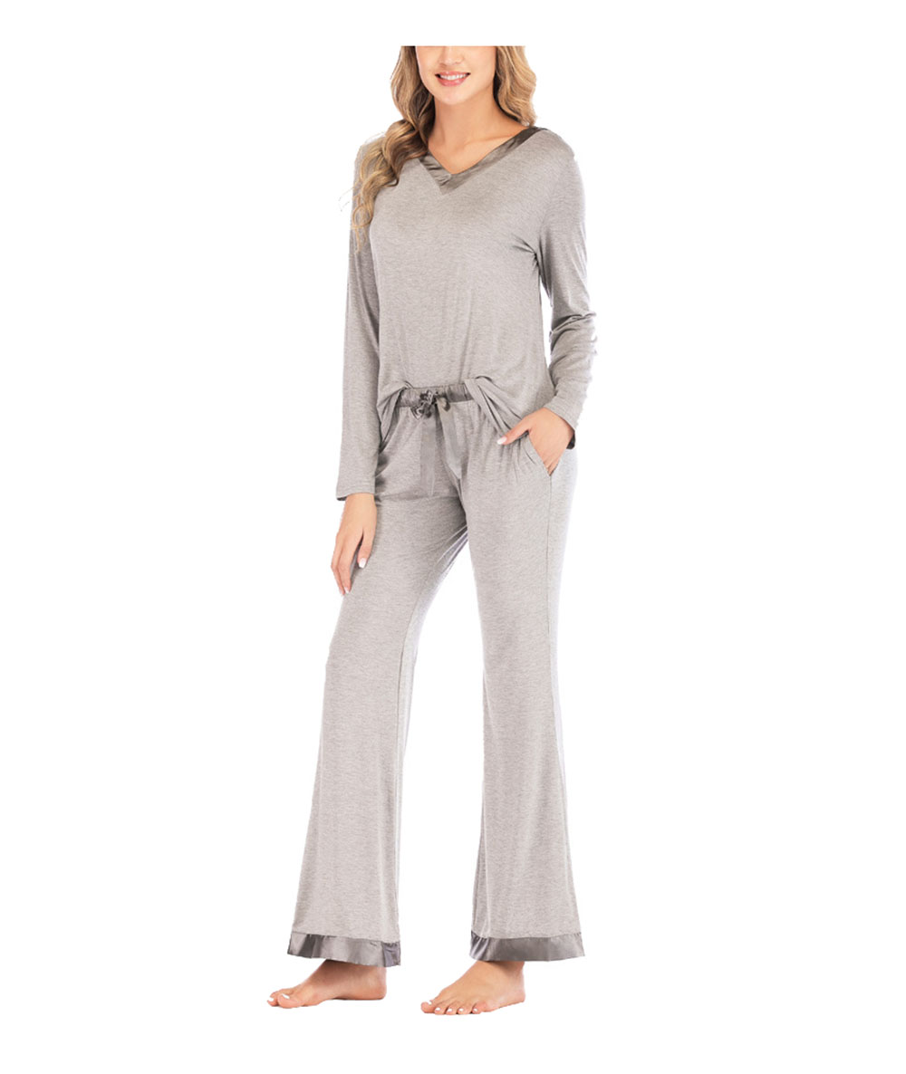 DCMINI New Shelves Women's Loose Home Wear Pajamas Women's Long Sleeve Two-piece Suit