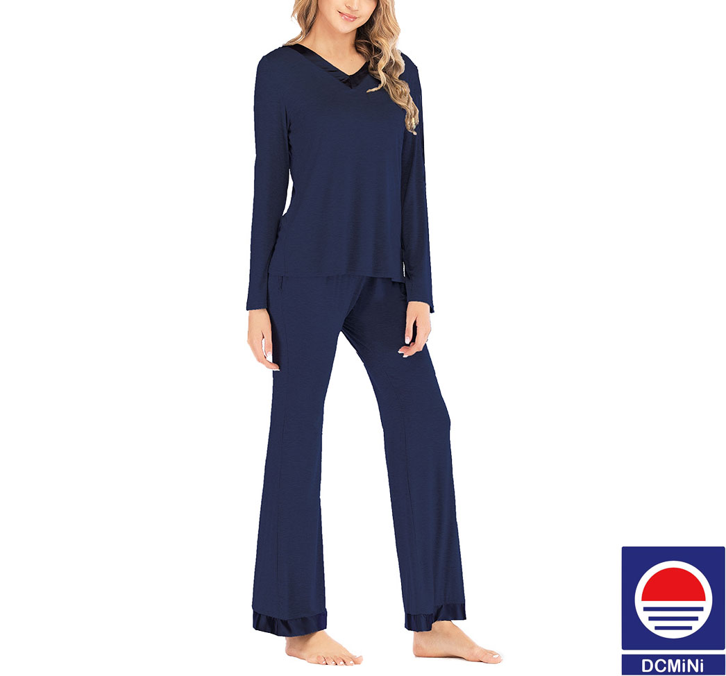 DCMINI New Shelves Women's Loose Home Wear Pajamas Women's Long Sleeve Two-piece Suit