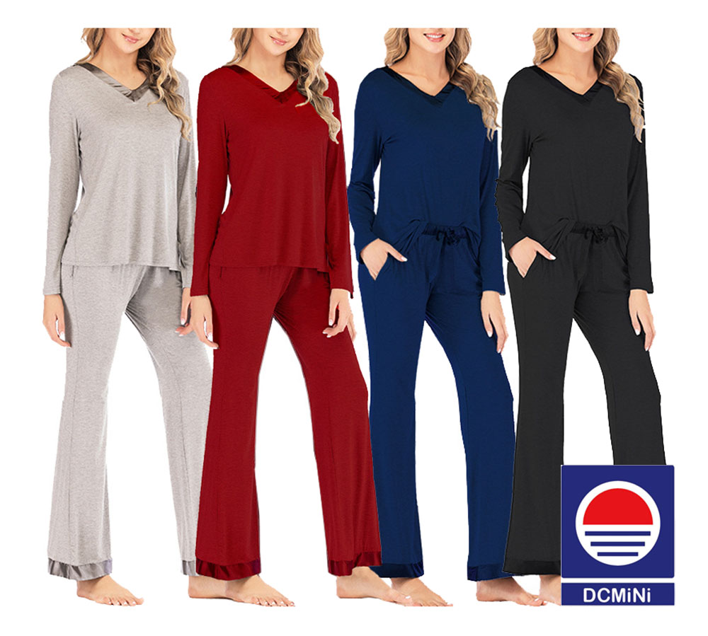 DCMINI New Shelves Women's Loose Home Wear Pajamas Women's Long Sleeve Two-piece Suit