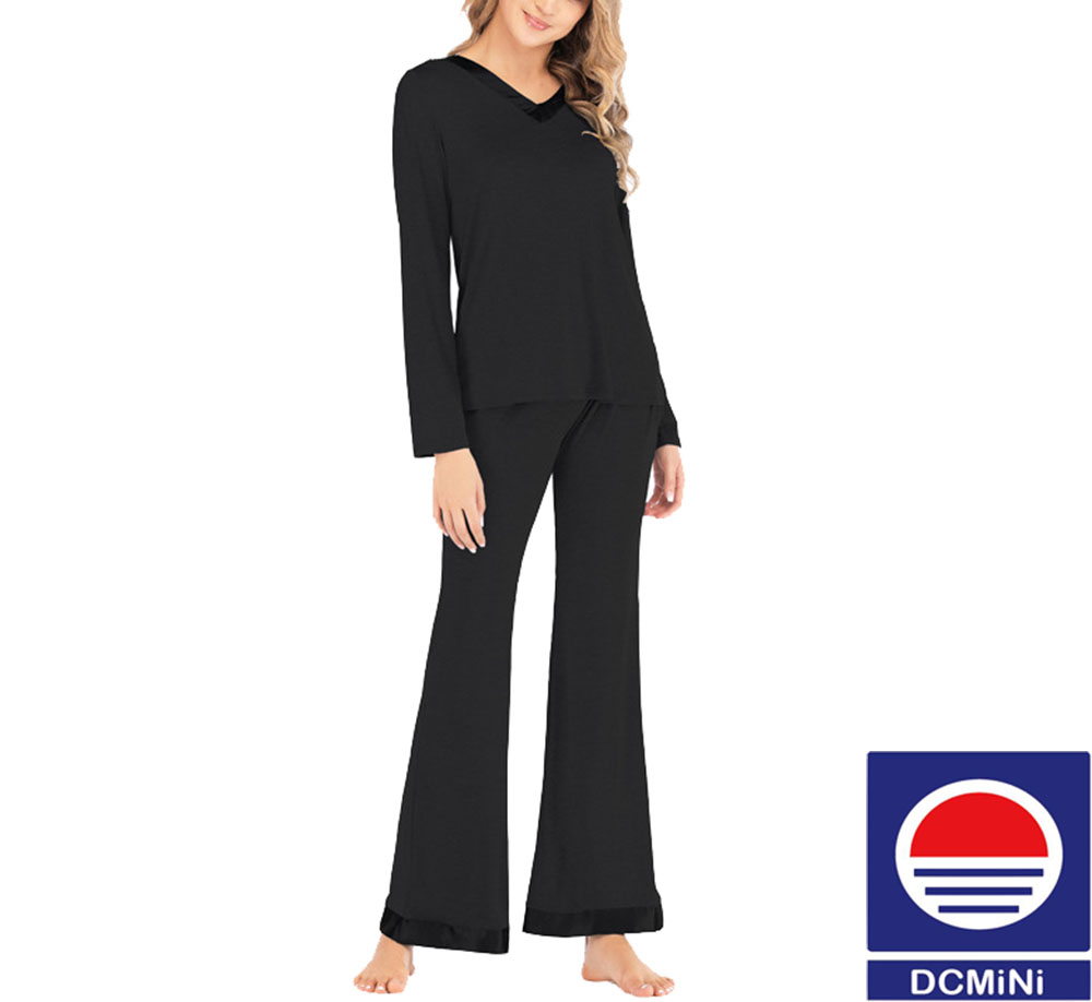 DCMINI New Shelves Women's Loose Home Wear Pajamas Women's Long Sleeve Two-piece Suit