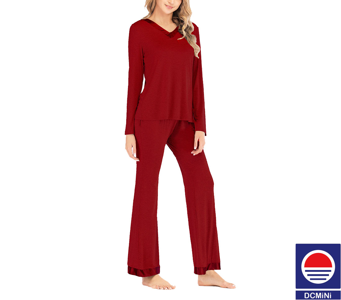 DCMINI New Shelves Women's Loose Home Wear Pajamas Women's Long Sleeve Two-piece Suit