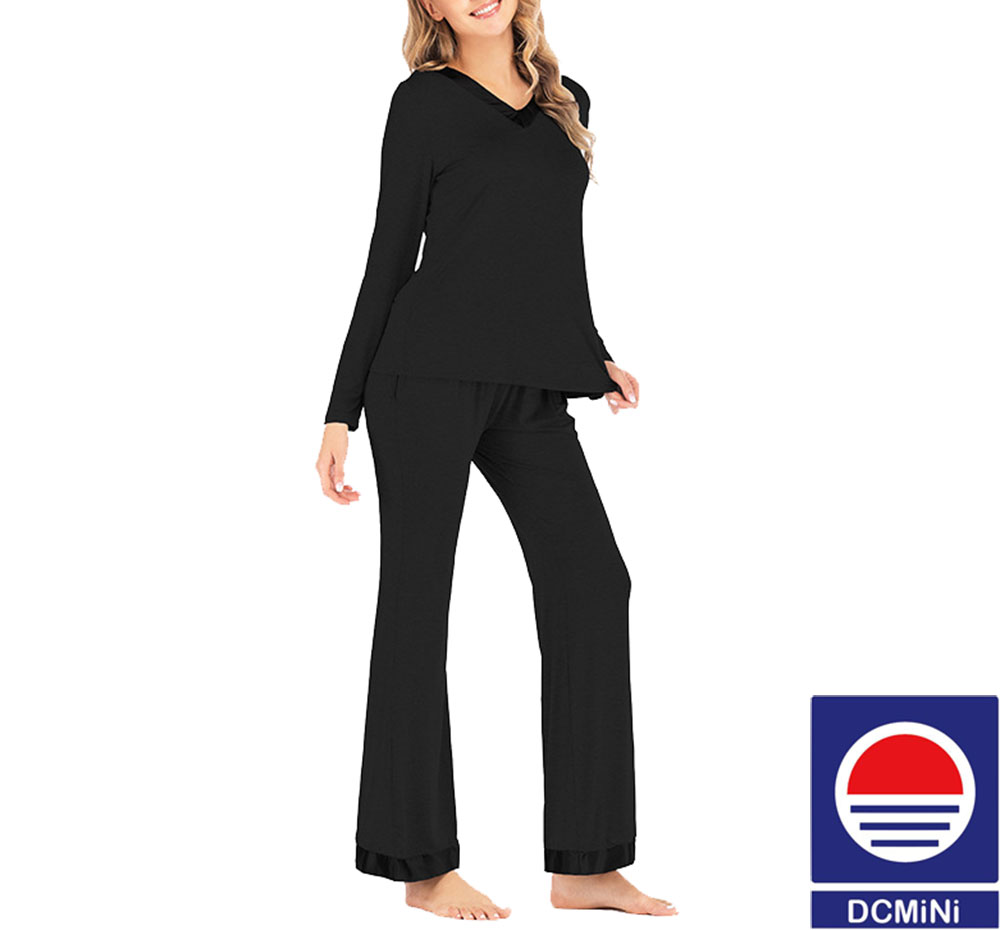 DCMINI New Shelves Women's Loose Home Wear Pajamas Women's Long Sleeve Two-piece Suit