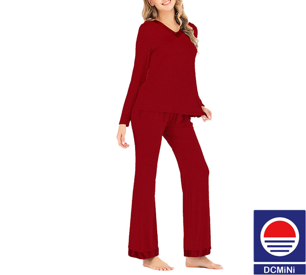 DCMINI New Shelves Women's Loose Home Wear Pajamas Women's Long Sleeve Two-piece Suit