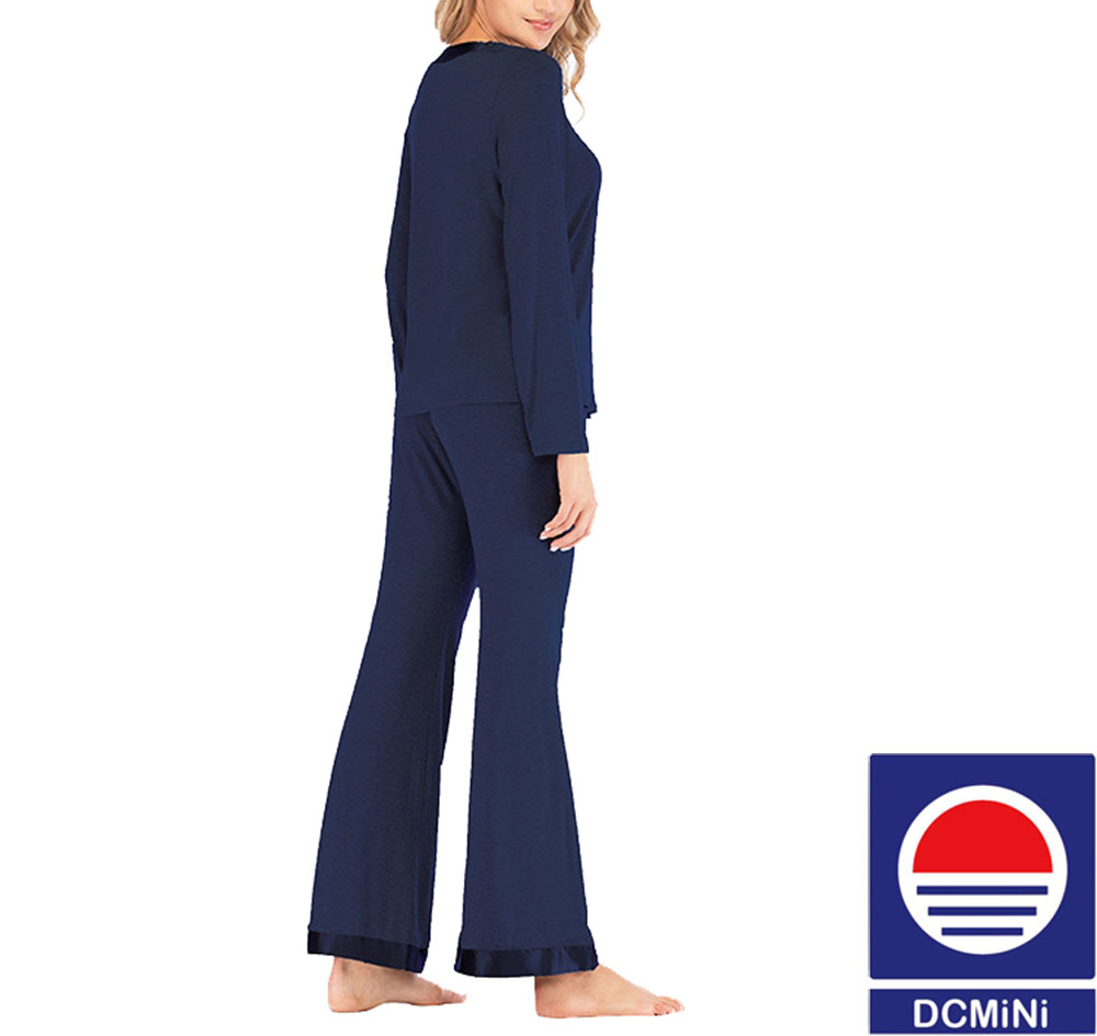 DCMINI New Shelves Women's Loose Home Wear Pajamas Women's Long Sleeve Two-piece Suit