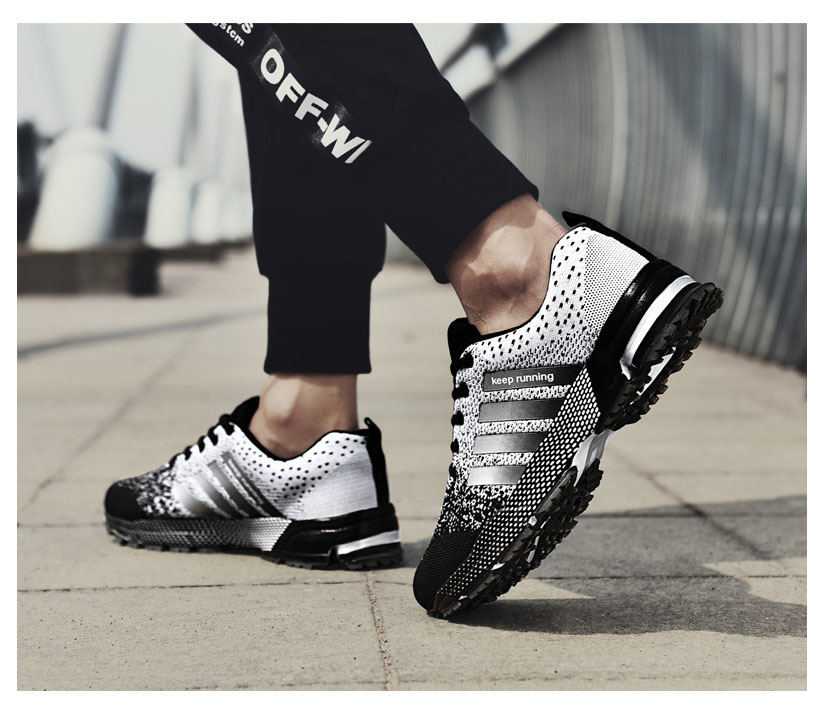 Large Size Men&apos;s Shoes Breathable Fly Woven Mesh Shoes Sports Shoes Running Shoes Sneakers